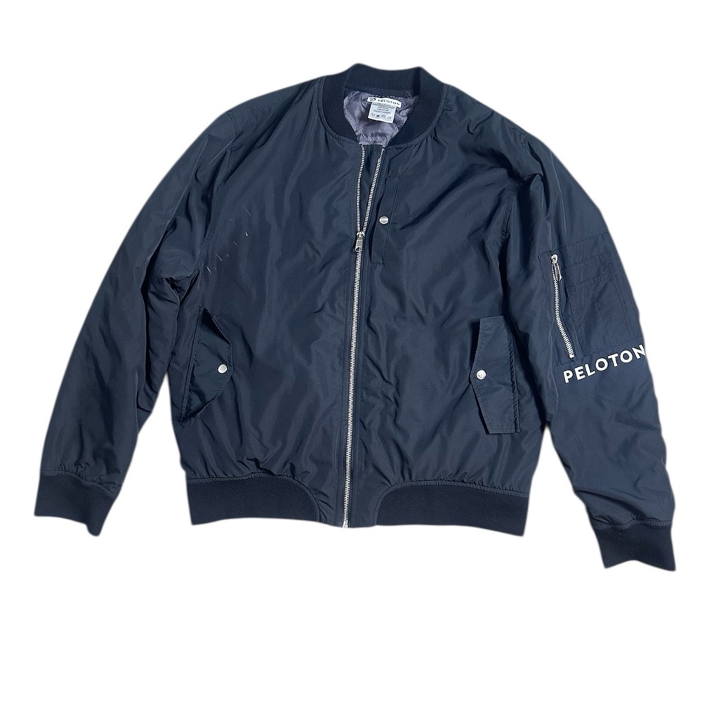 Peloton Men's Black Zip Bomber Jacket